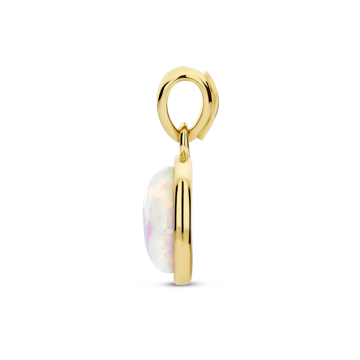 hanger wit opaal 14K geelgoud
