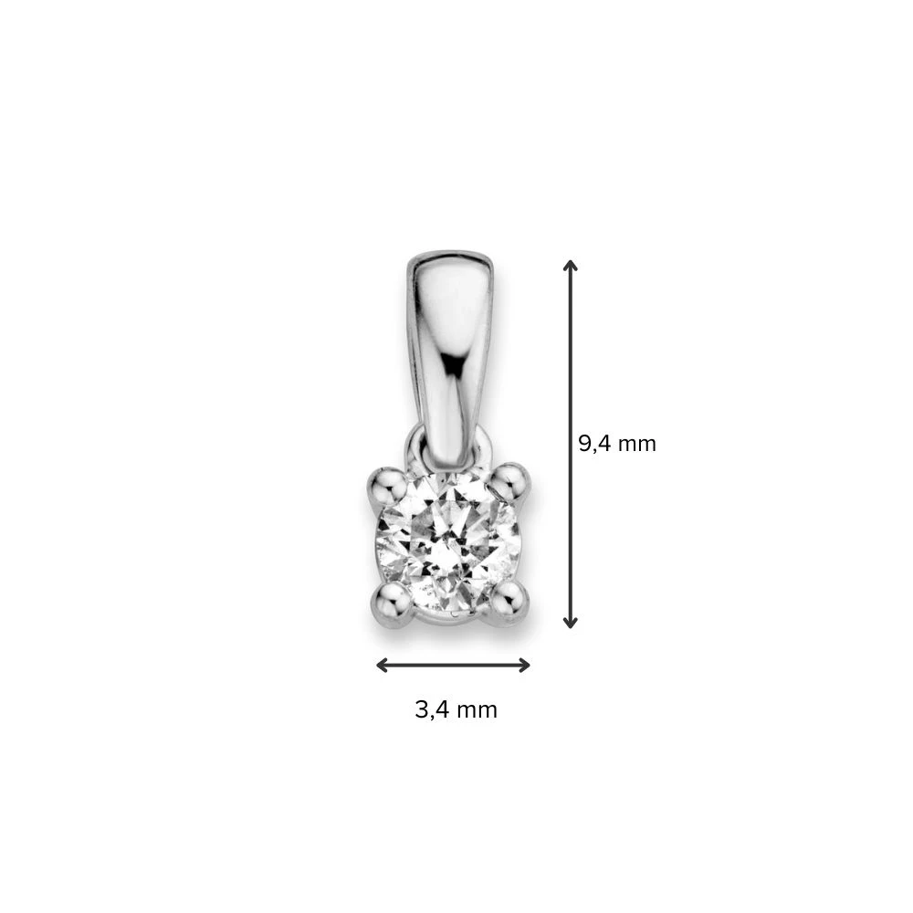 Hanger witgoud briljant 0,19 crt.