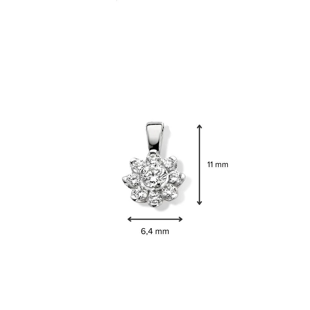 Hanger witgoud briljant 0,21 crt.