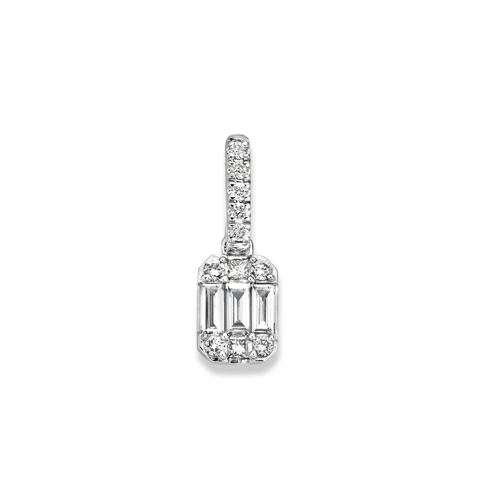 Hanger witgoud diamant 0,32 crt.