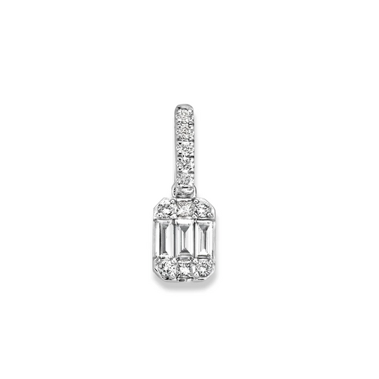 Hanger witgoud diamant 0,32 crt.