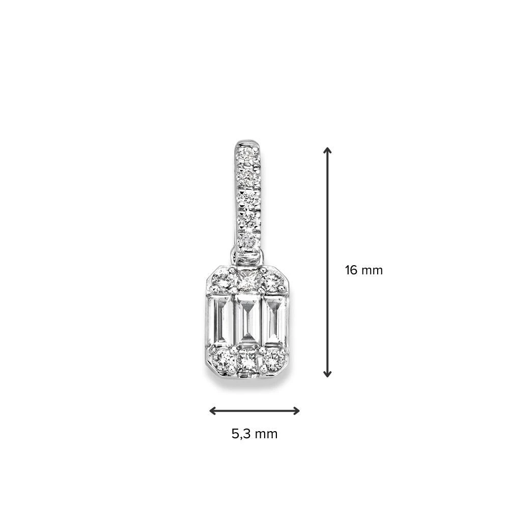 Hanger witgoud diamant 0,32 crt.