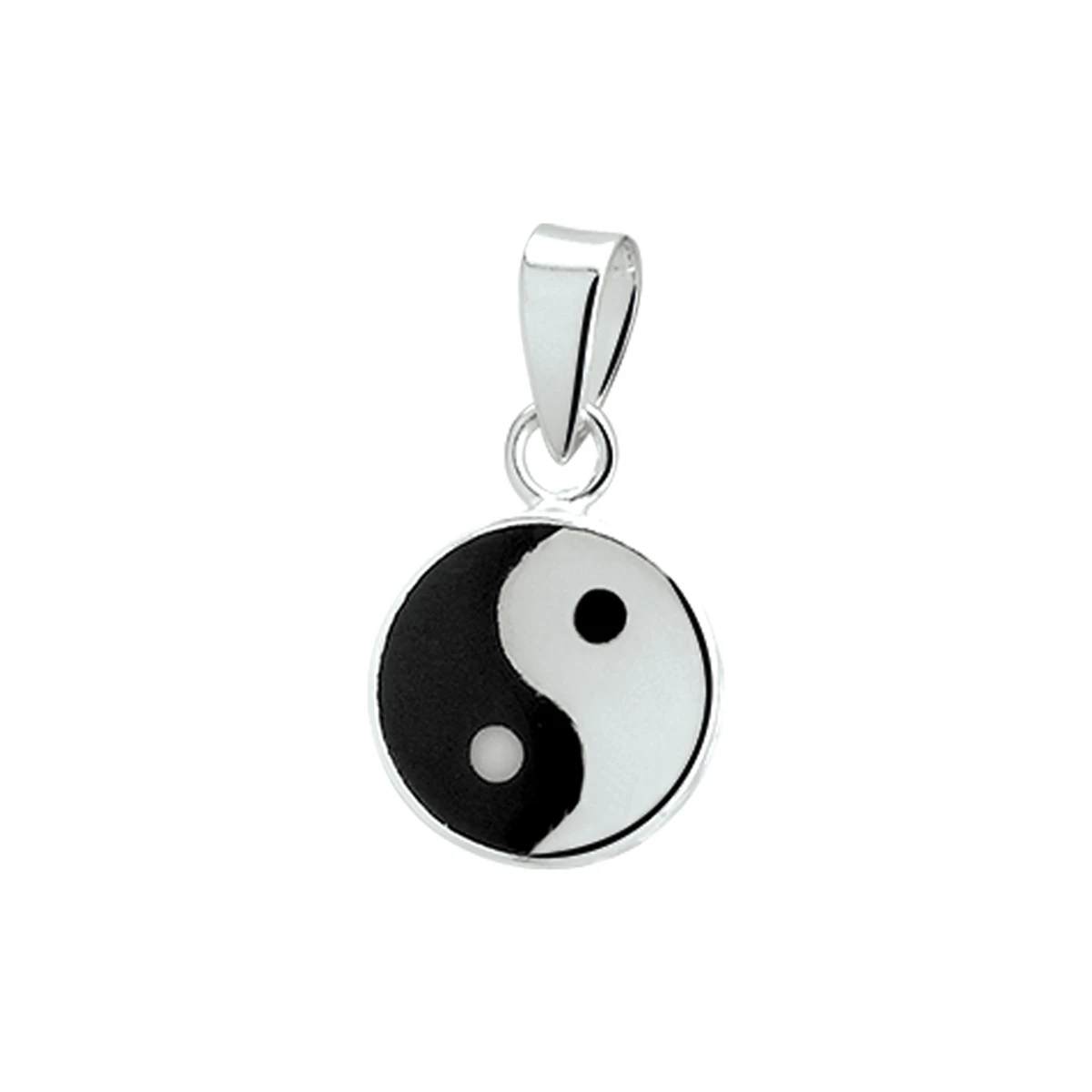 hanger yin/yang zilver wit