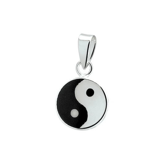 hanger yin/yang zilver wit