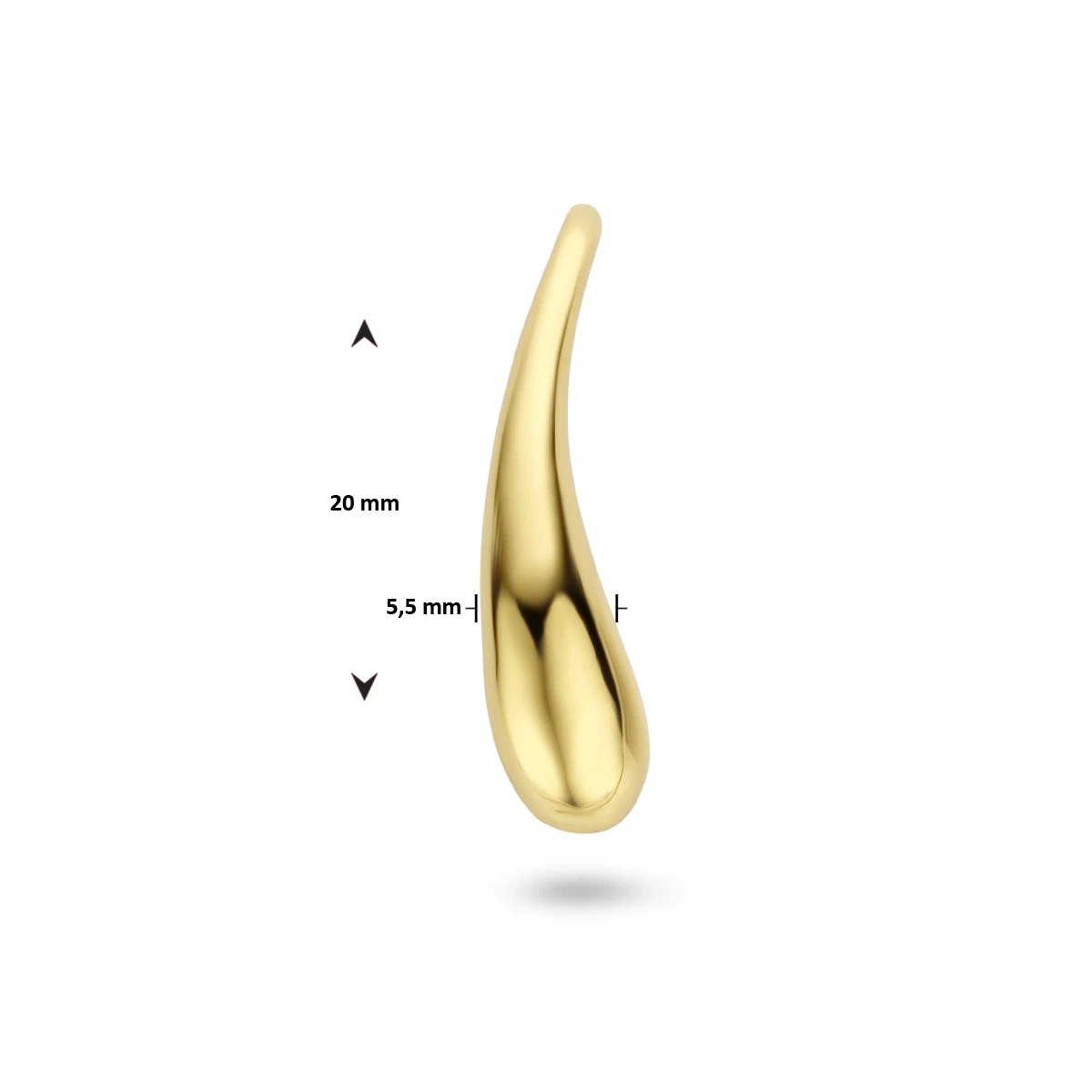 hanger zilver verguld (geel)