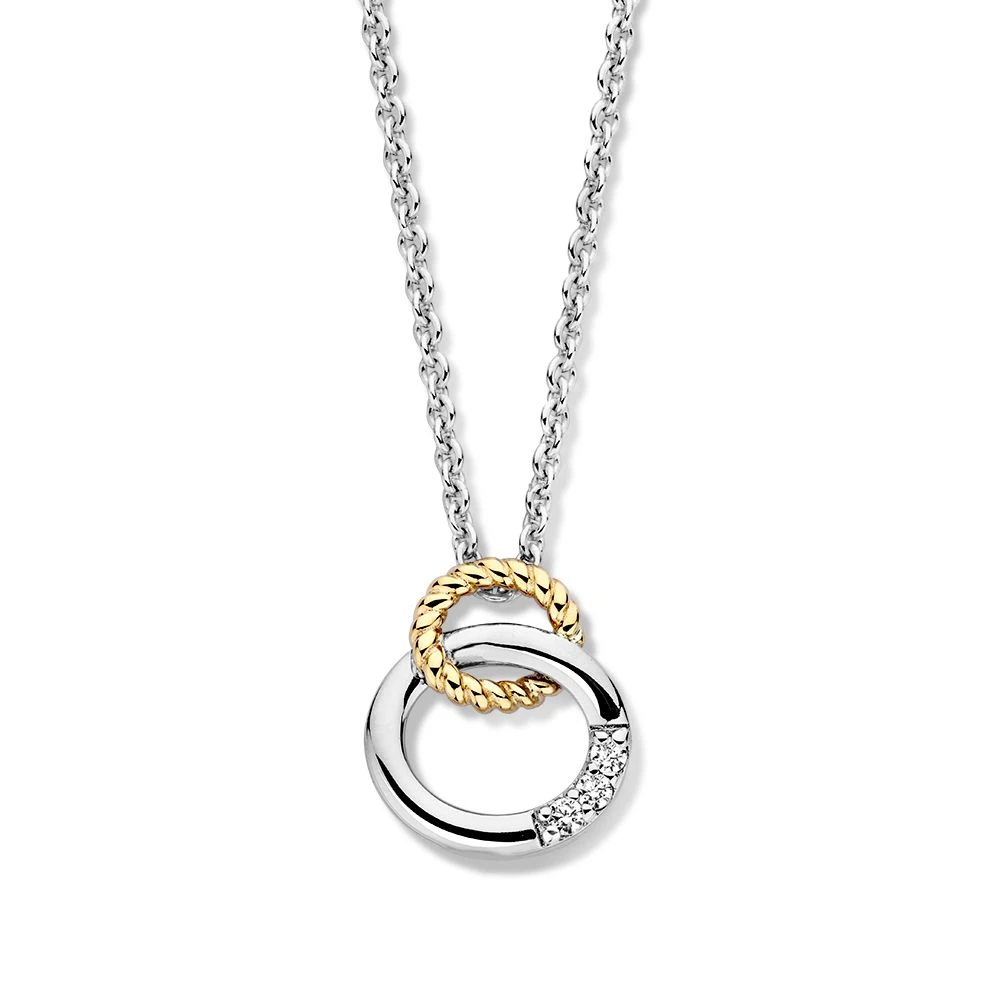 Hanger zilver/goud zirkonia