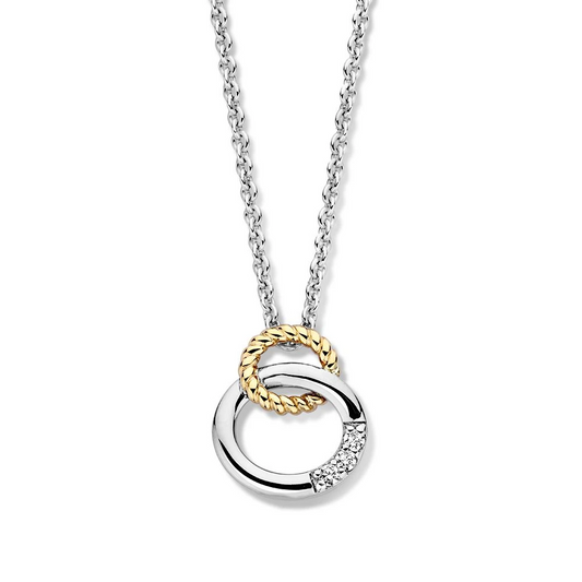 Hanger zilver/goud zirkonia
