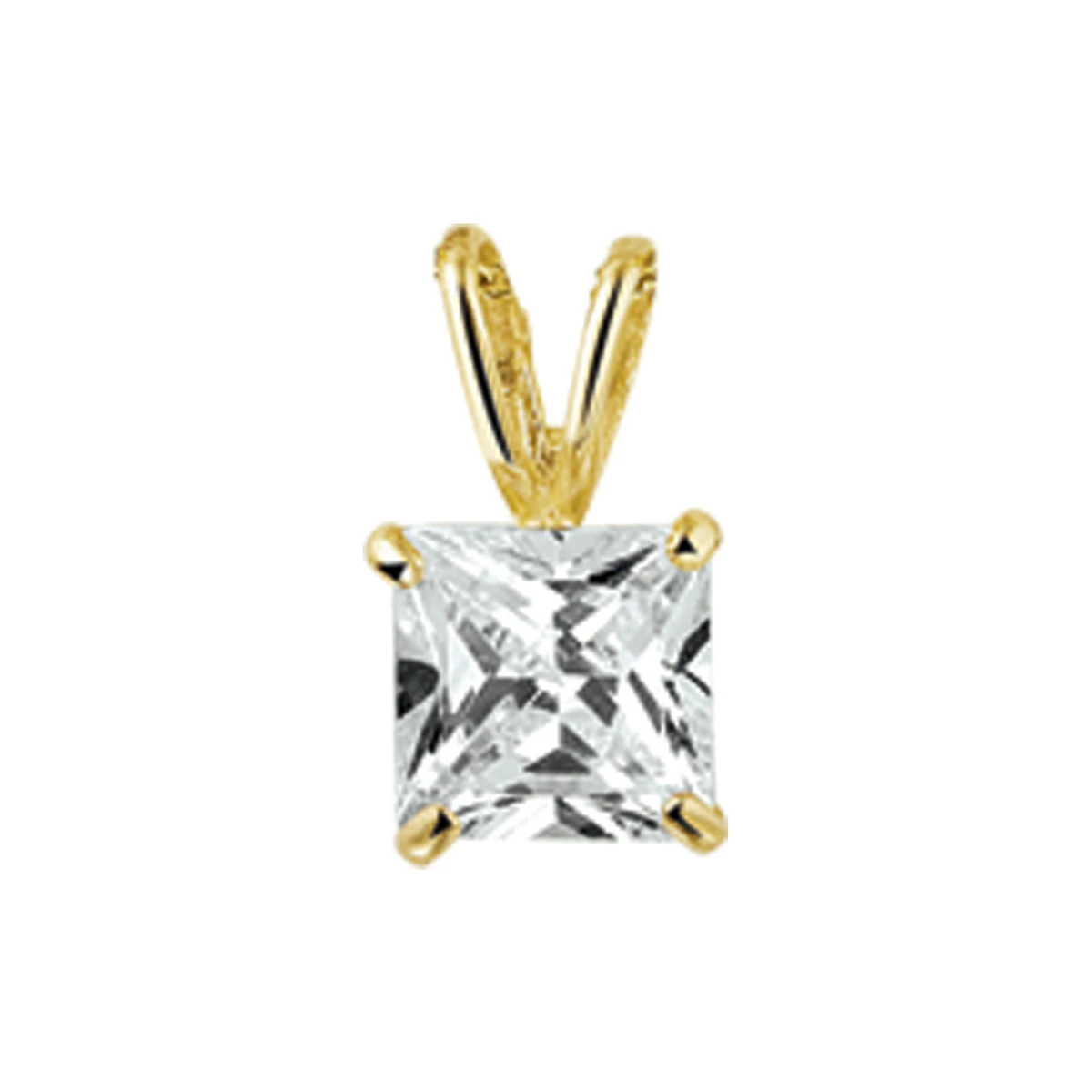 hanger zirkonia 10 mm 14K geelgoud