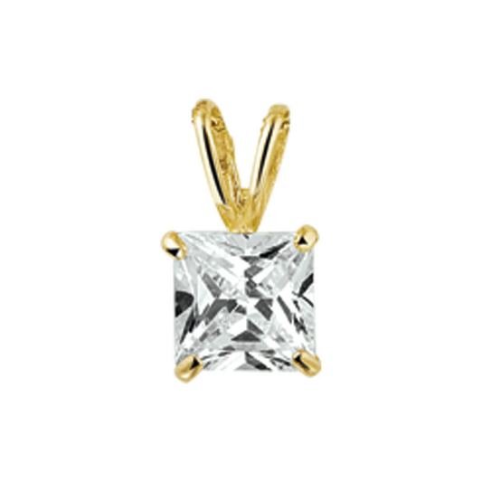 hanger zirkonia 10 mm 14K geelgoud