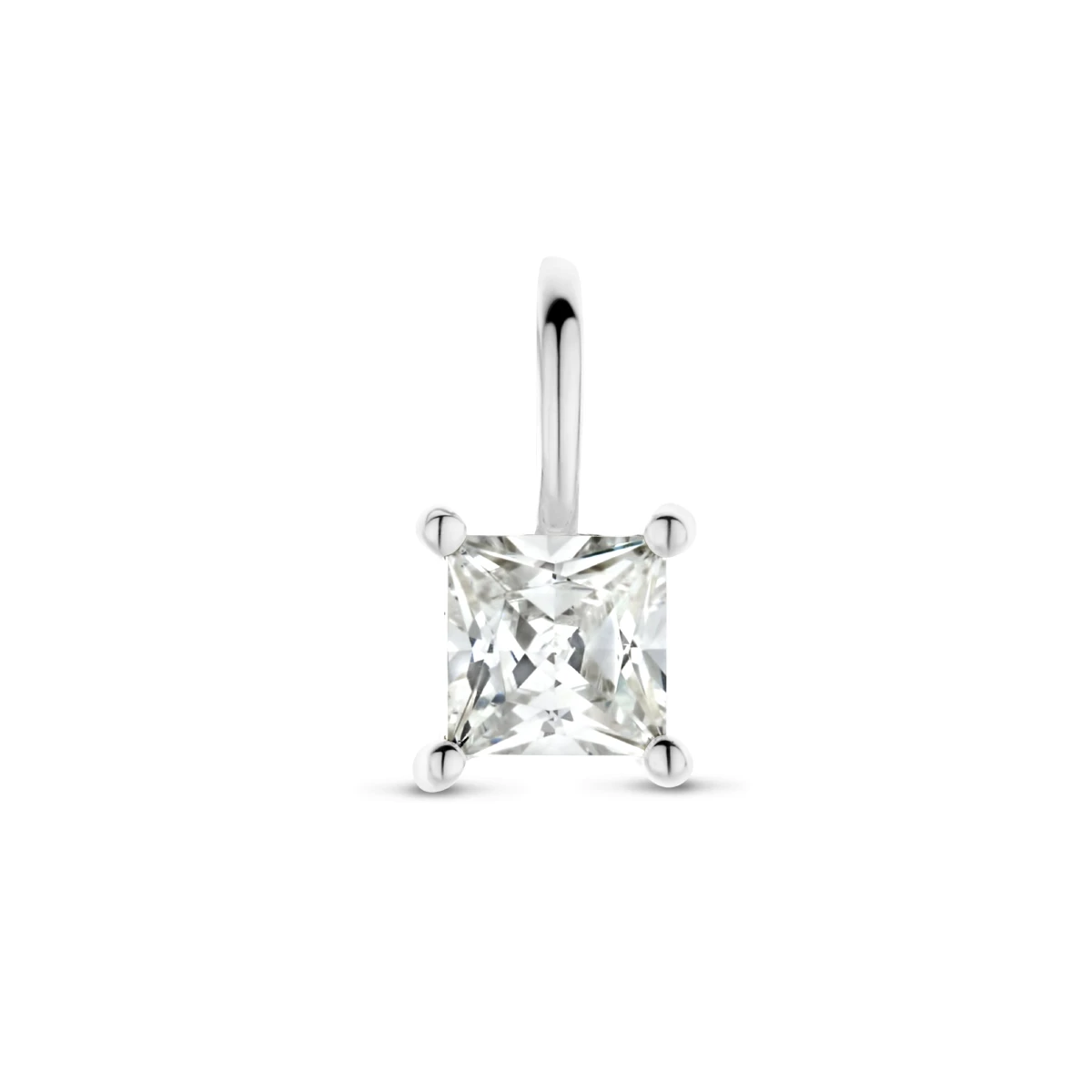 hanger zirkonia 10 mm zilver gerhodineerd