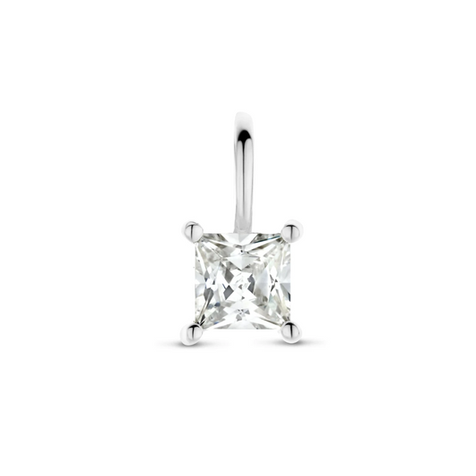 hanger zirkonia 10 mm zilver gerhodineerd