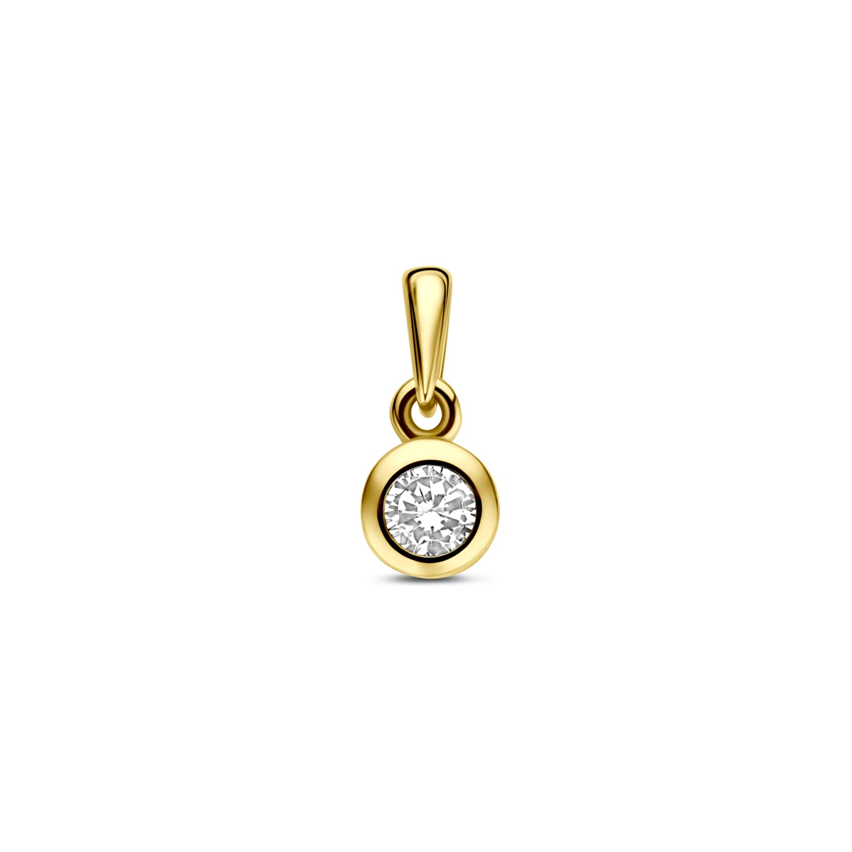 hanger zirkonia 11 mm 14K geelgoud