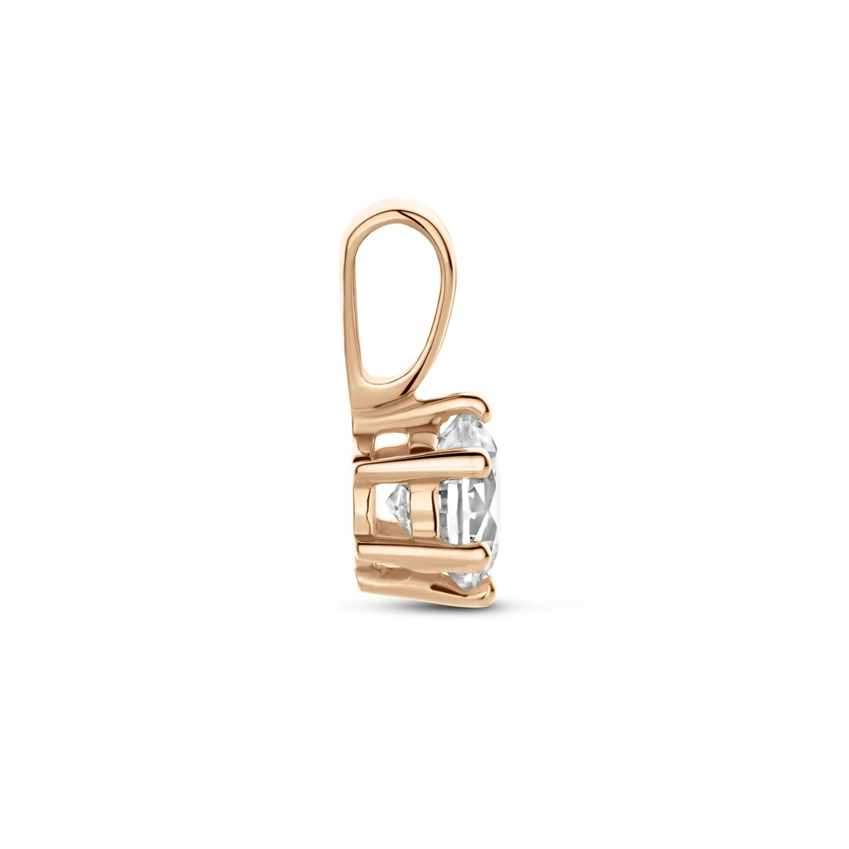 hanger zirkonia 12 mm 14K roségoud