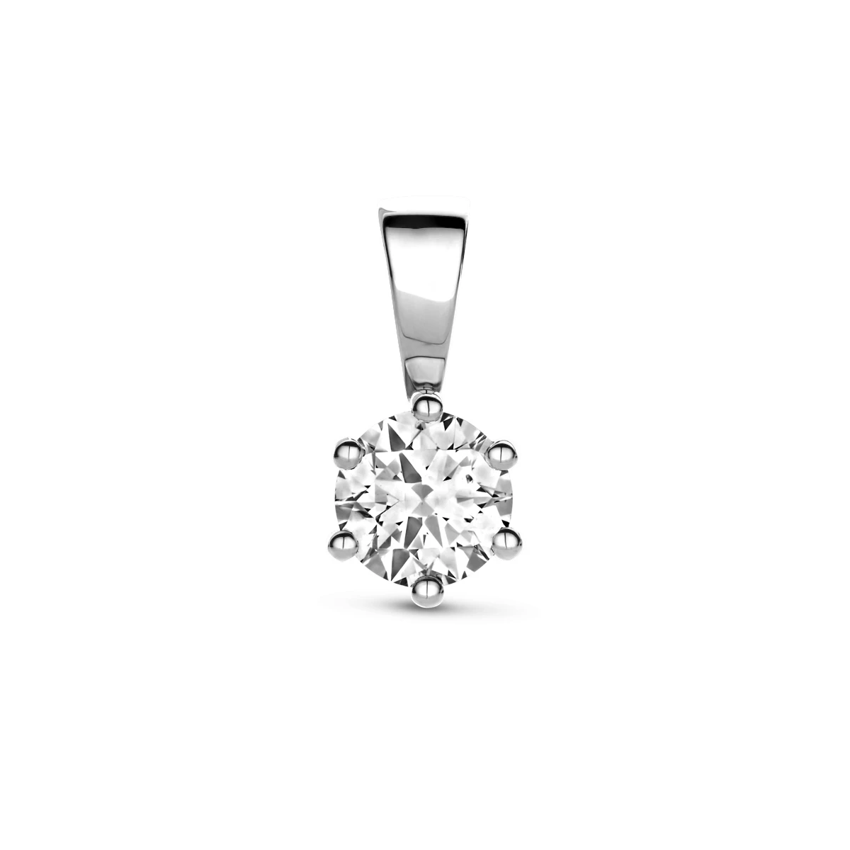 hanger zirkonia 12 mm 14K witgoud