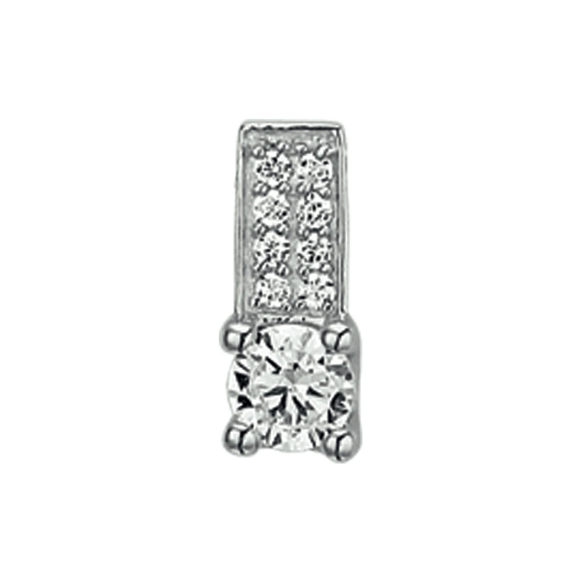 hanger zirkonia 12 mm zilver gerhodineerd