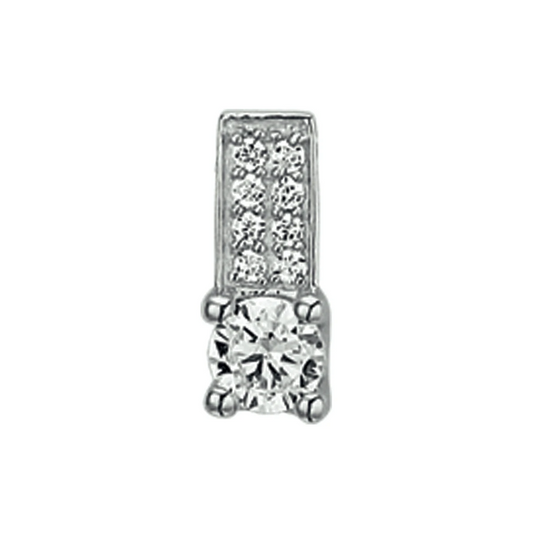 hanger zirkonia 12 mm zilver gerhodineerd