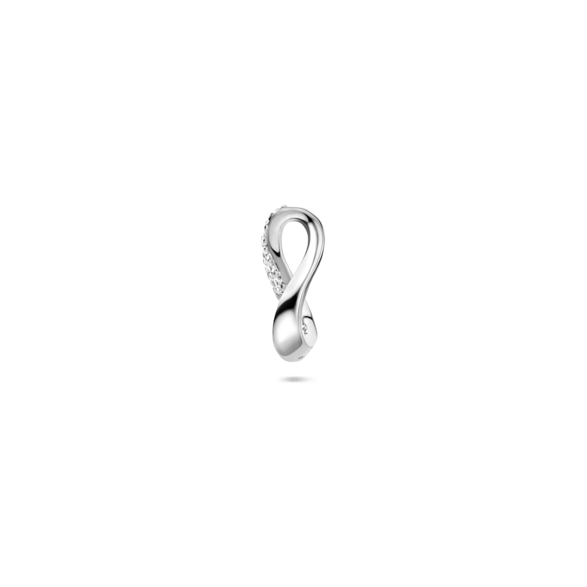 hanger zirkonia 12,5 mm zilver gerhodineerd