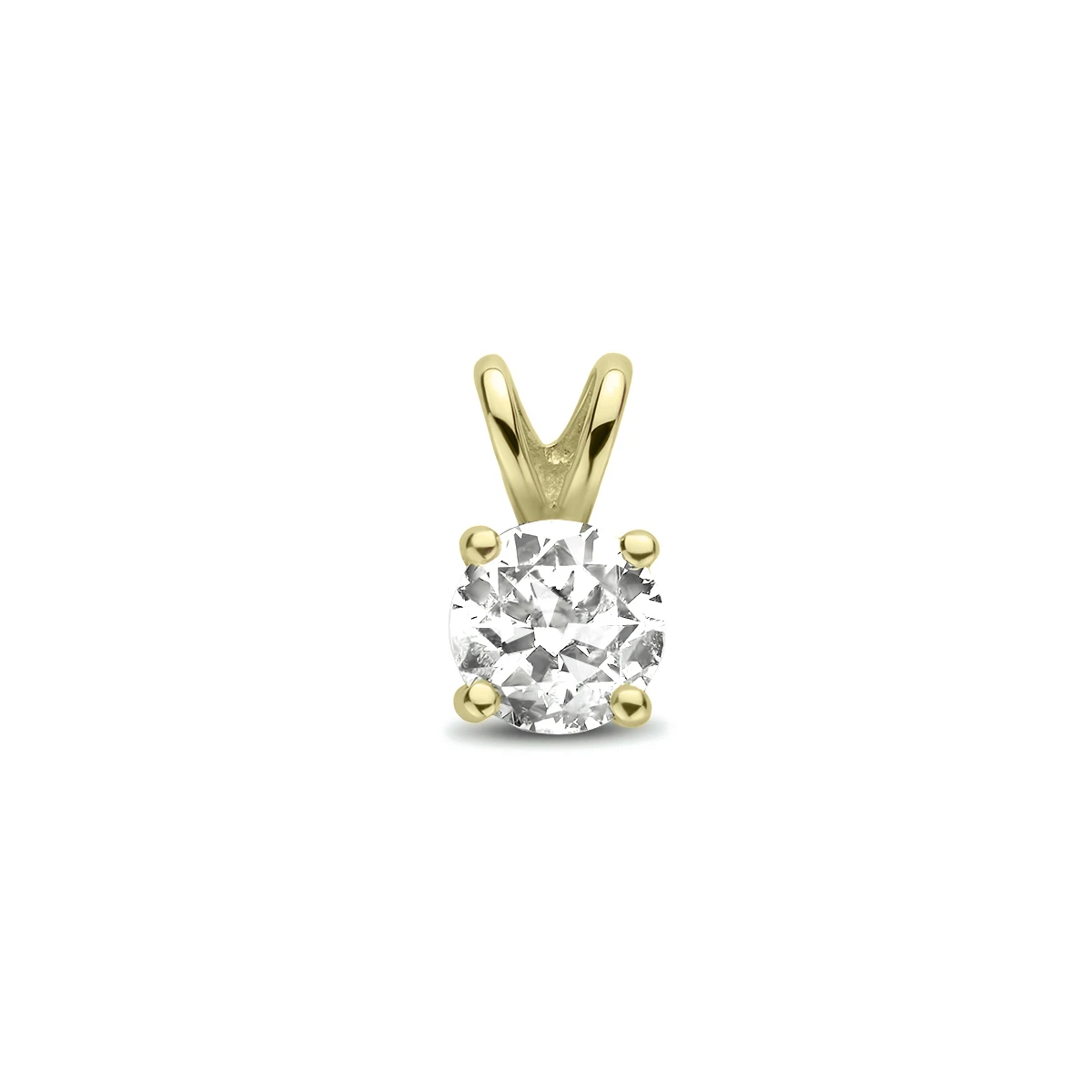 hanger zirkonia 14K geelgoud