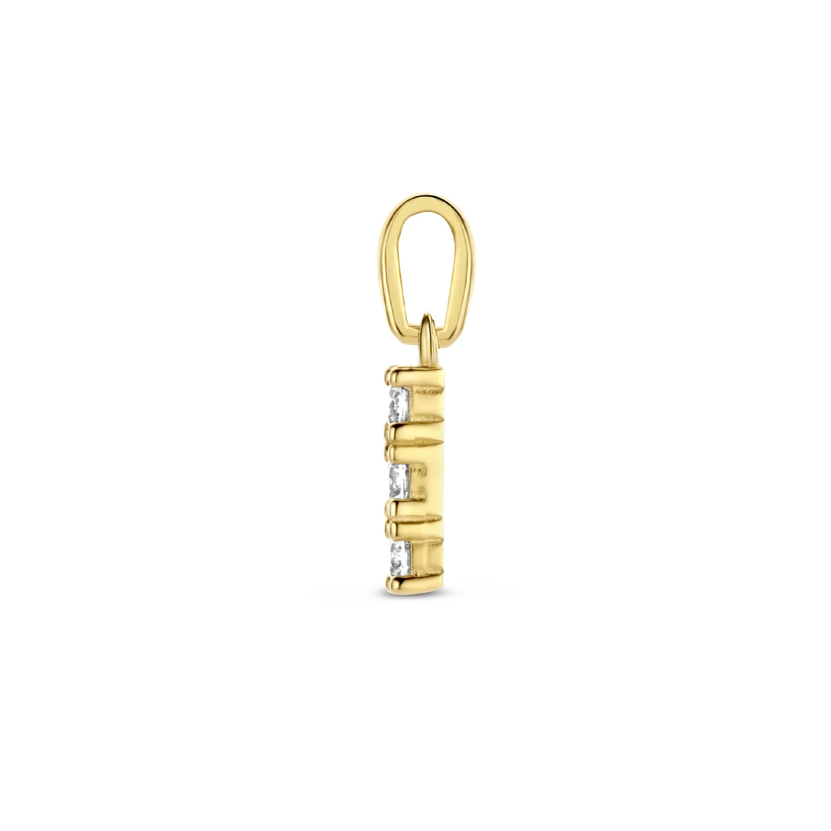 hanger zirkonia 14K geelgoud