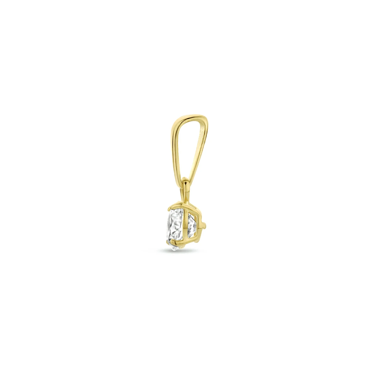 hanger zirkonia 14K geelgoud