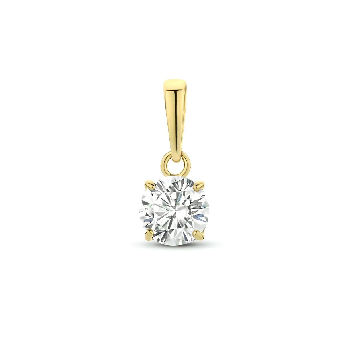 hanger zirkonia 14K geelgoud