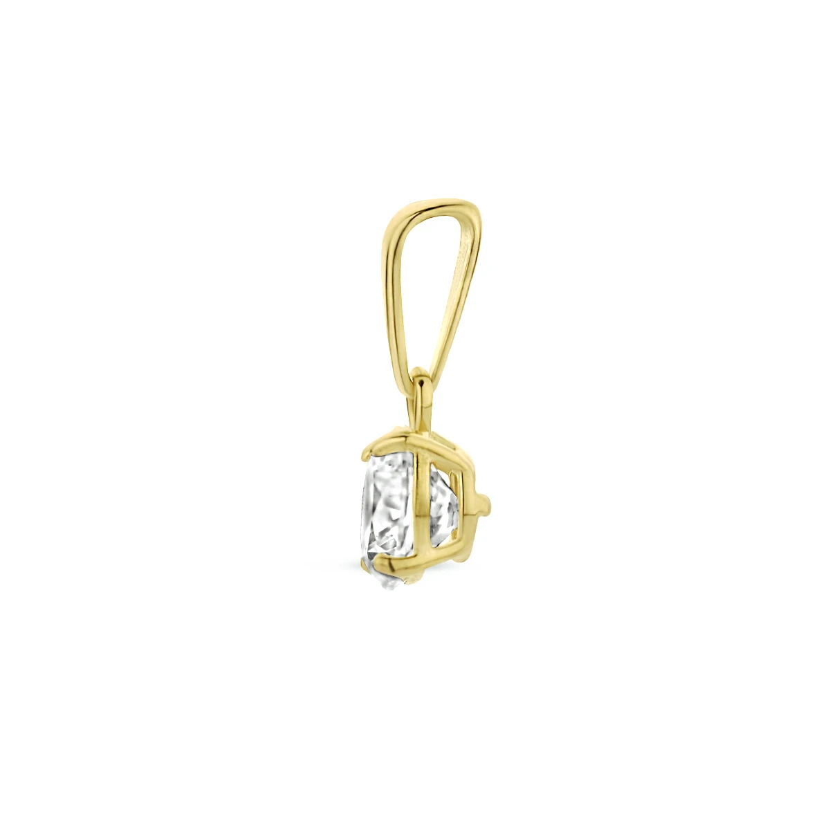 hanger zirkonia 14K geelgoud