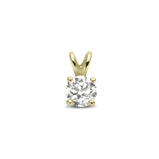 hanger zirkonia 14K geelgoud