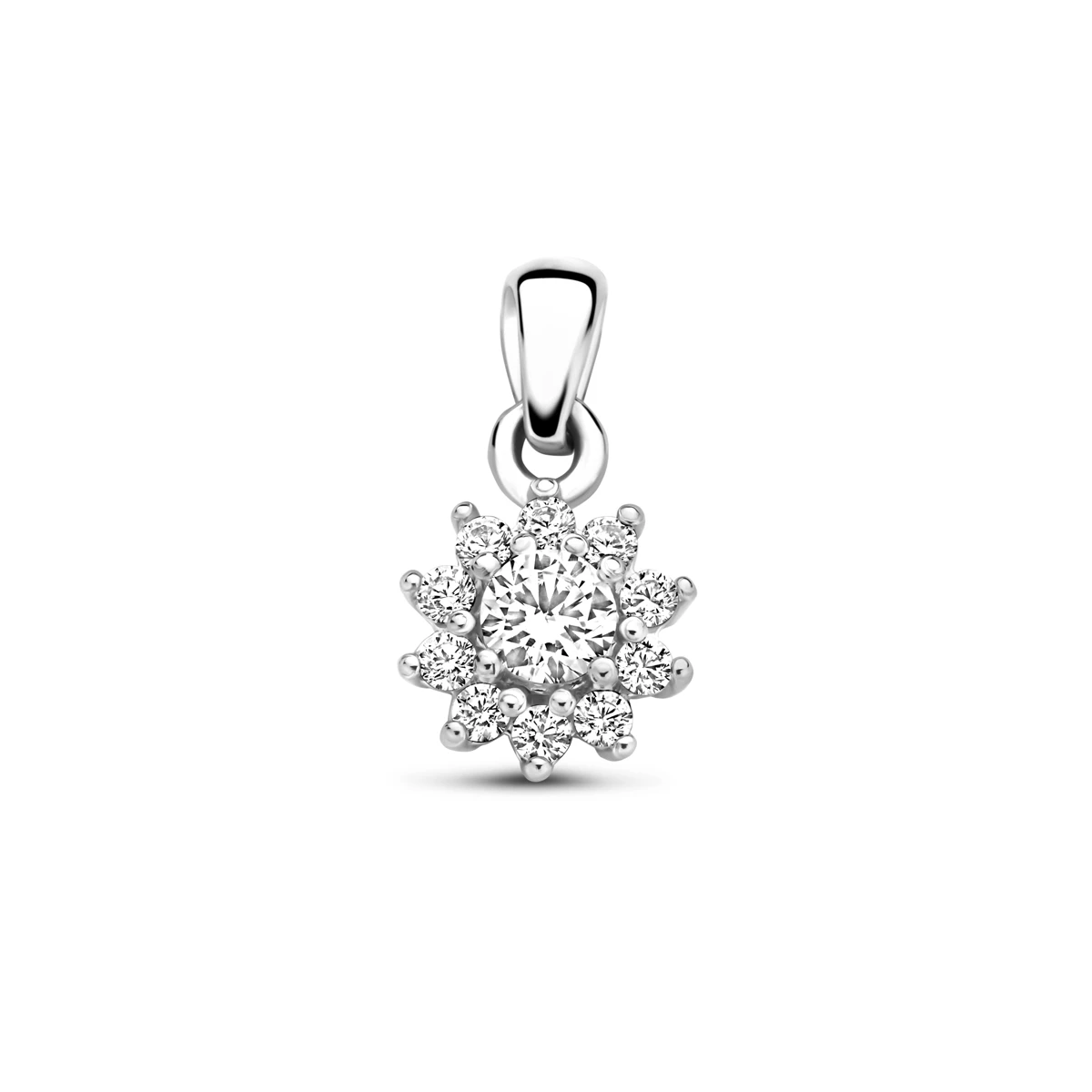 hanger zirkonia 15 mm zilver gerhodineerd