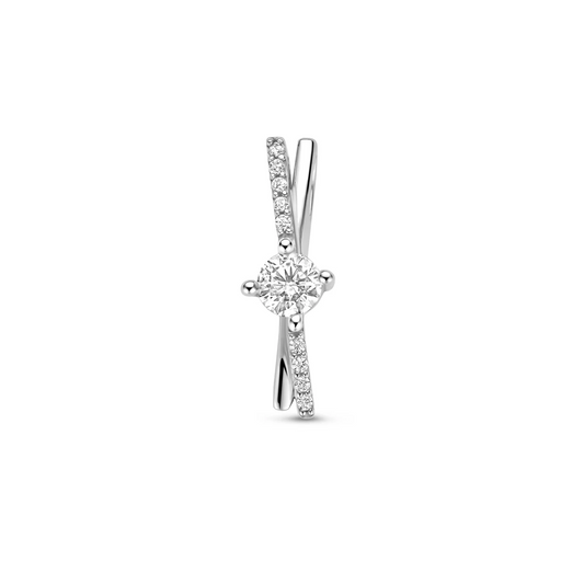 hanger zirkonia 17,5 mm zilver gerhodineerd