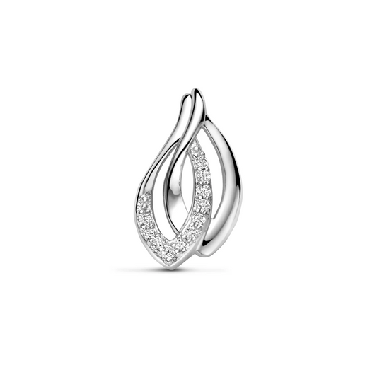 hanger zirkonia 18 mm zilver gerhodineerd
