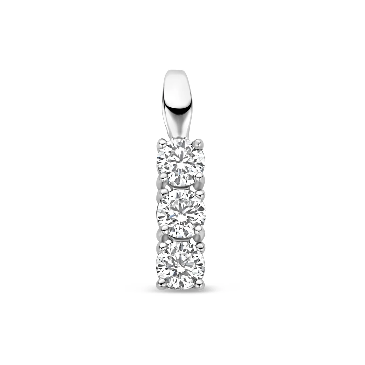 hanger zirkonia 18,5 mm zilver gerhodineerd