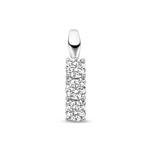 hanger zirkonia 18,5 mm zilver gerhodineerd