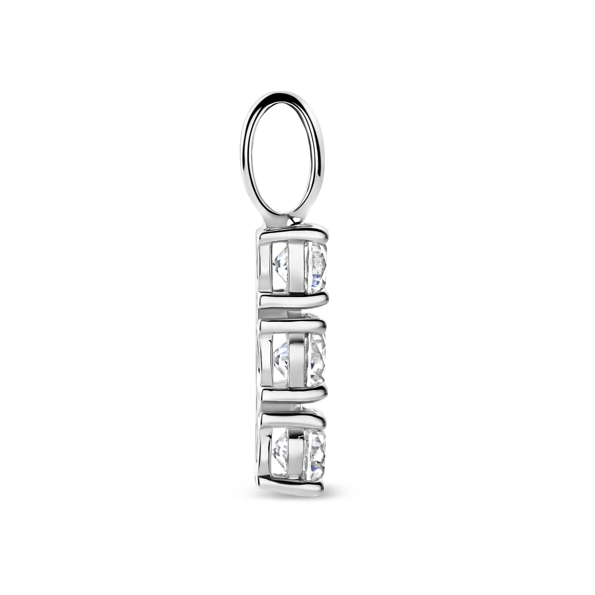 hanger zirkonia 18,5 mm zilver gerhodineerd