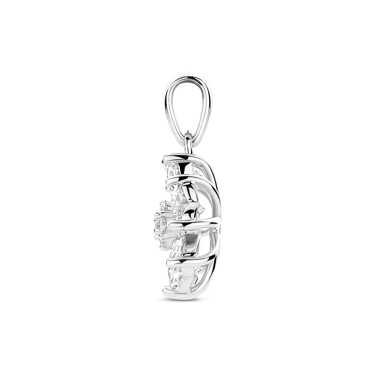 hanger zirkonia 20 mm zilver gerhodineerd