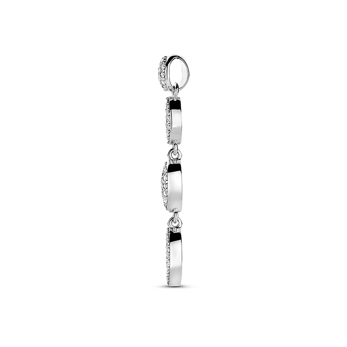 hanger zirkonia 37 mm zilver gerhodineerd