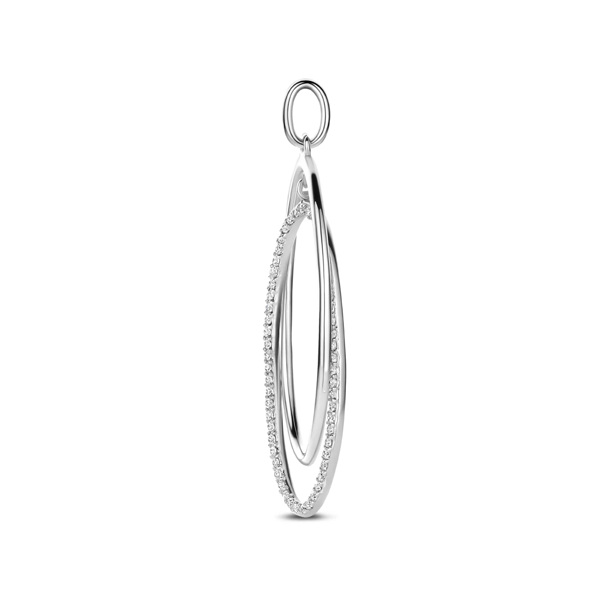 hanger zirkonia 50 mm zilver gerhodineerd
