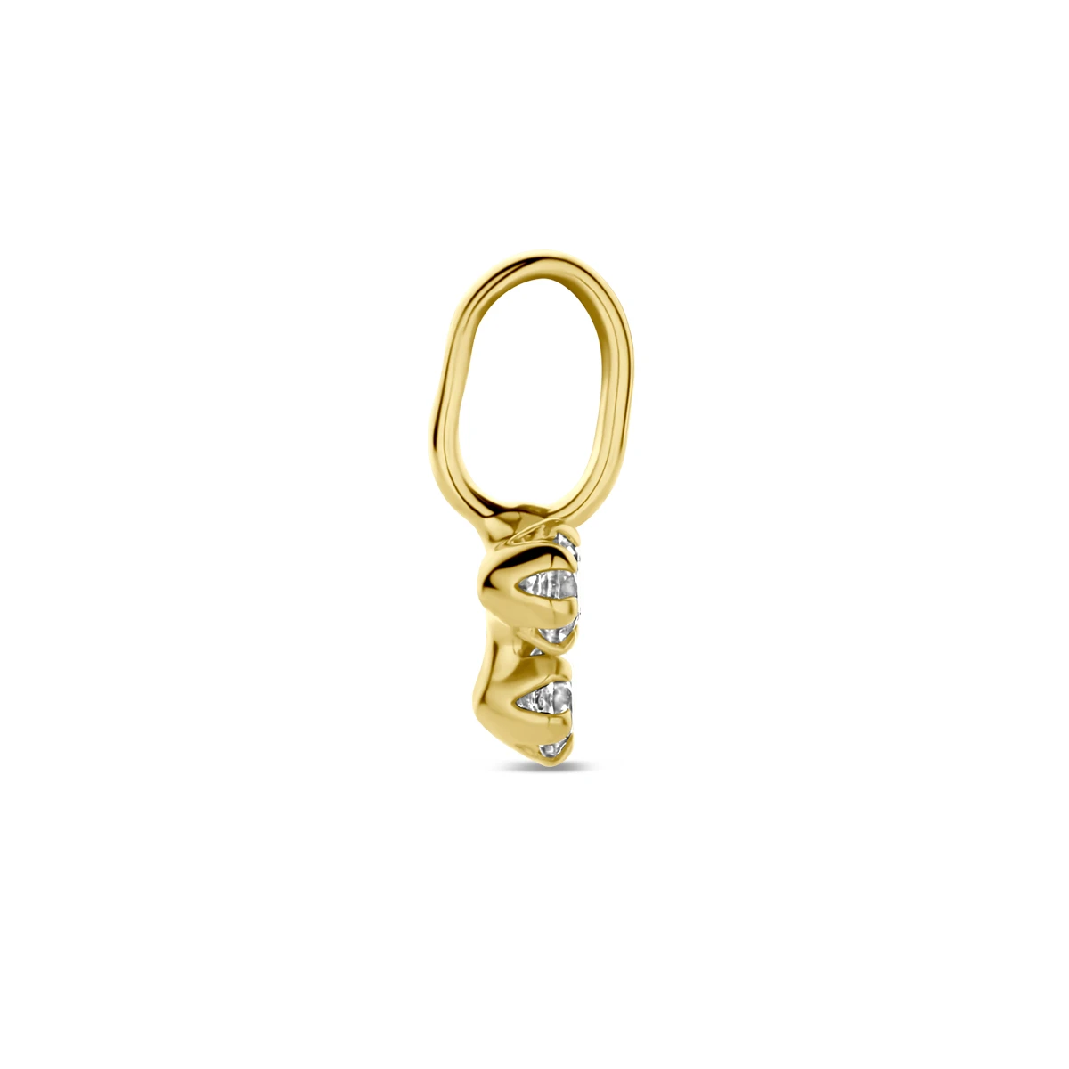 hanger zirkonia 9 mm 14K geelgoud