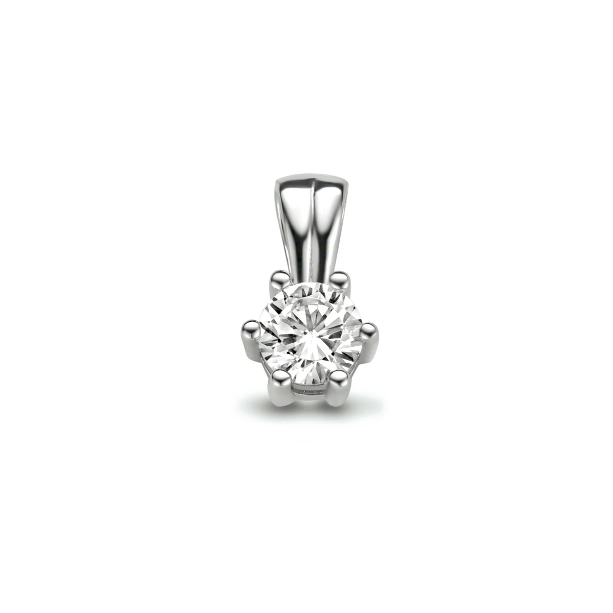 hanger zirkonia 9,3 mm zilver gerhodineerd