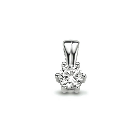hanger zirkonia 9,3 mm zilver gerhodineerd