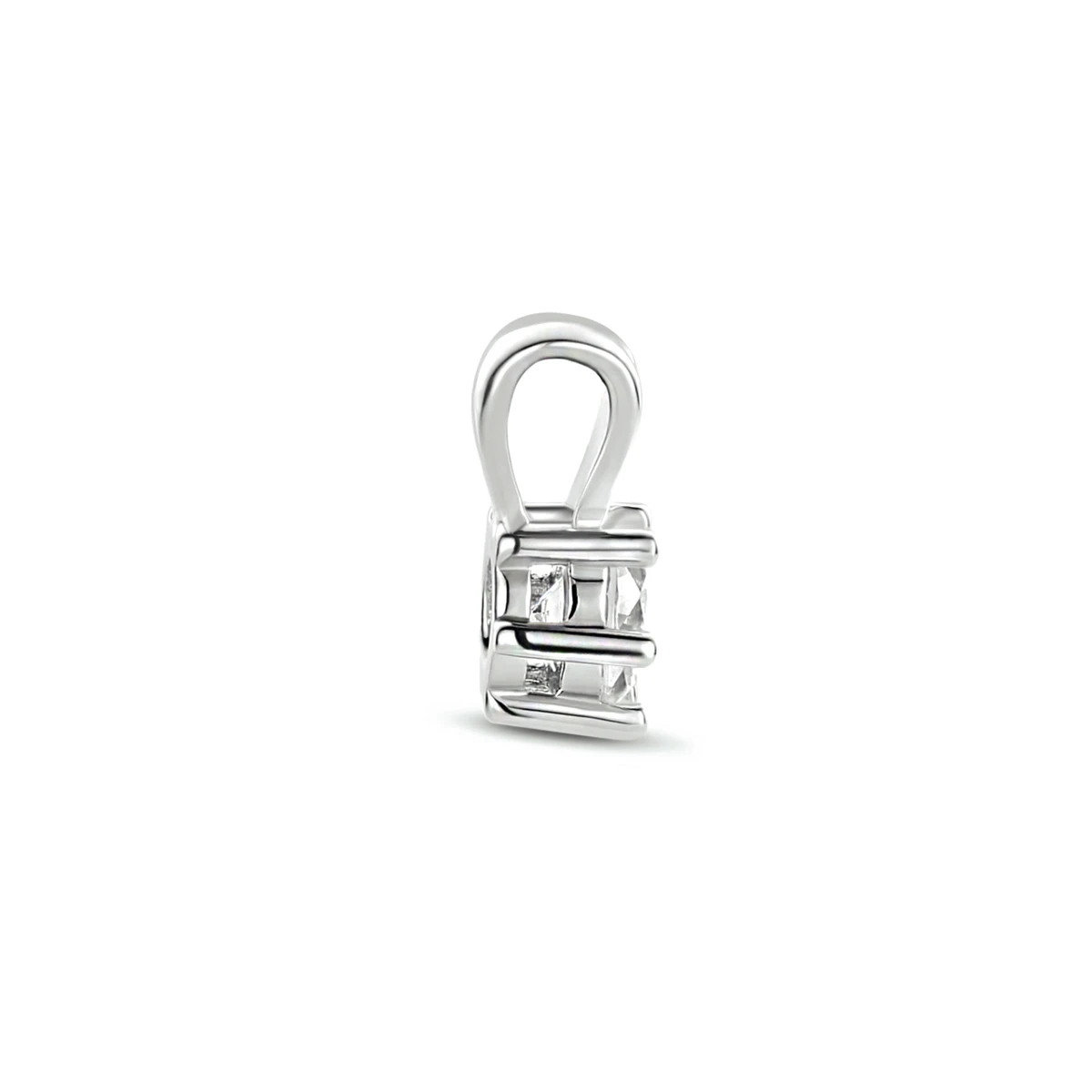 hanger zirkonia 9,3 mm zilver gerhodineerd