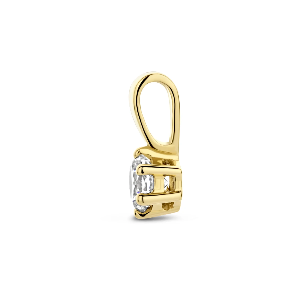 hanger zirkonia 9,5 mm 14K geelgoud