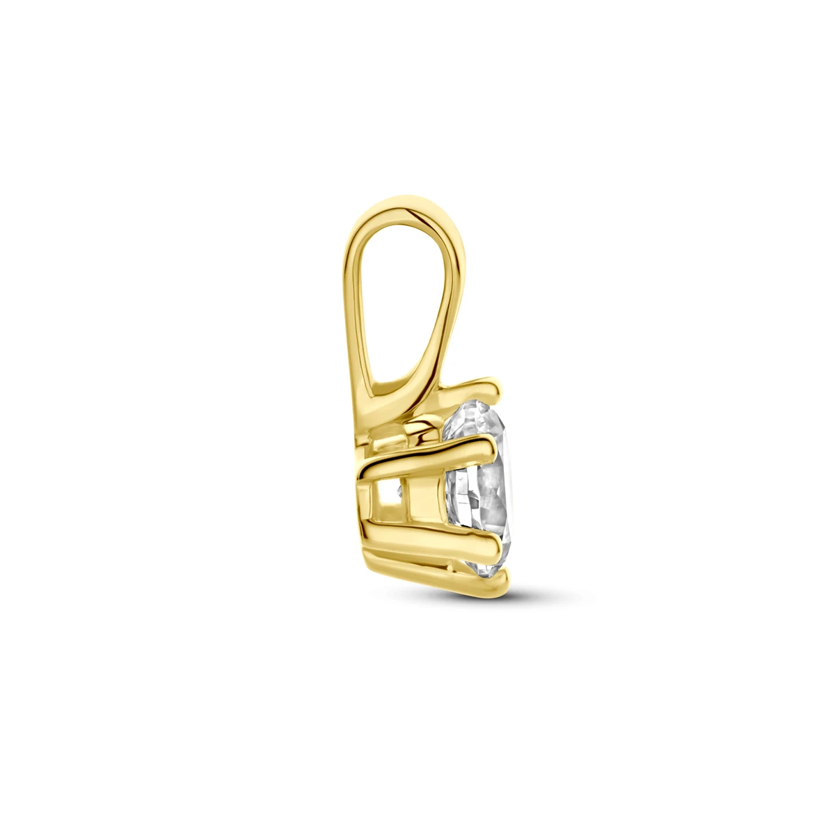 hanger zirkonia 9,5 mm 14K geelgoud