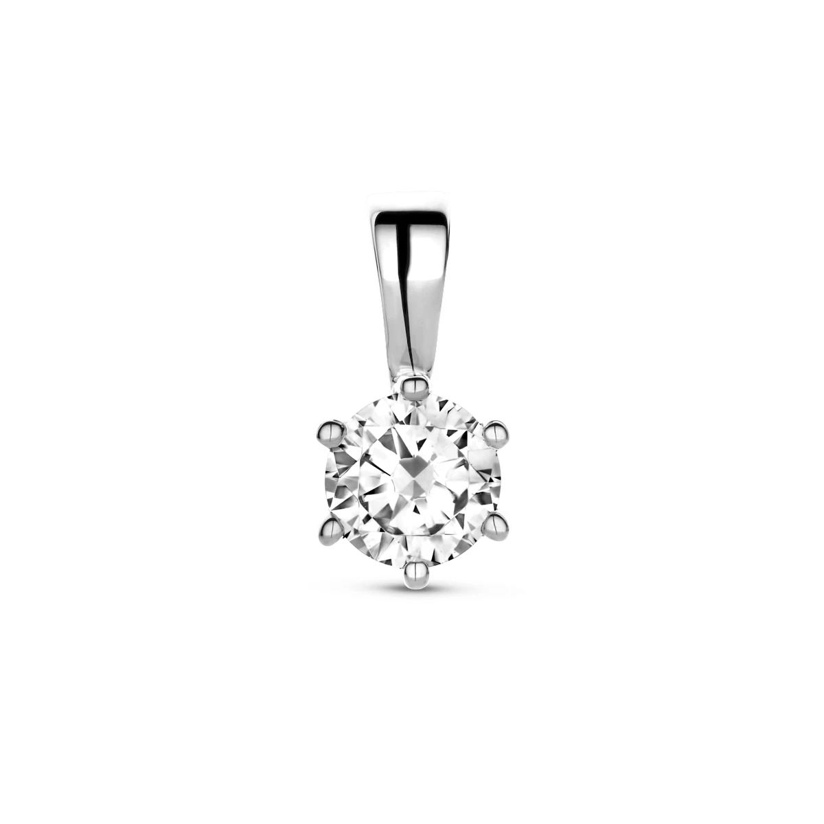 hanger zirkonia 9,5 mm 14K witgoud