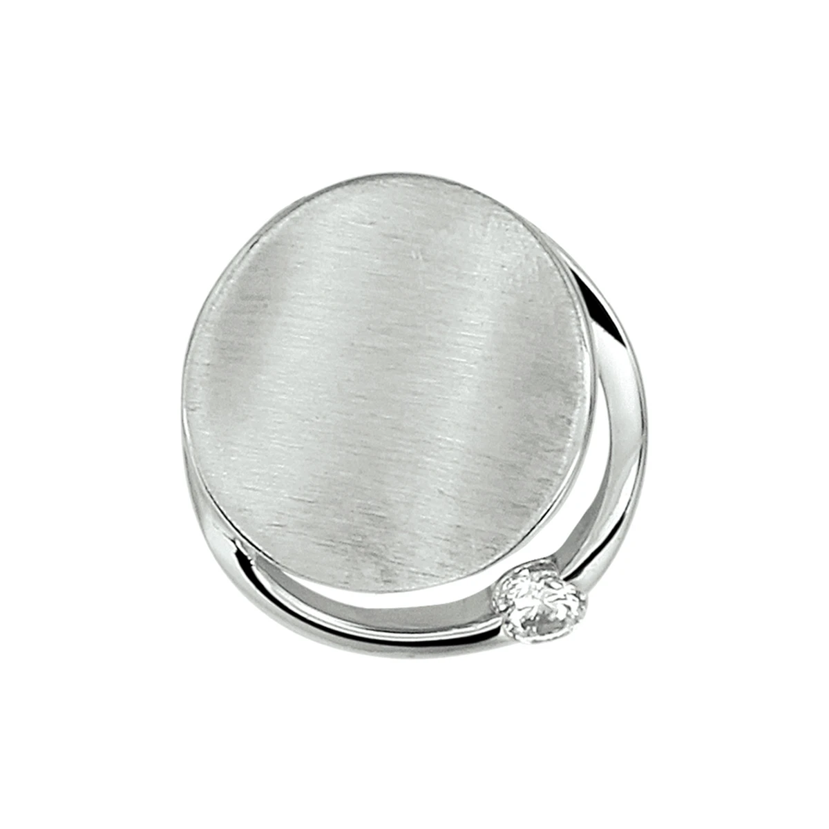 hanger zirkonia poli/mat zilver gerhodineerd