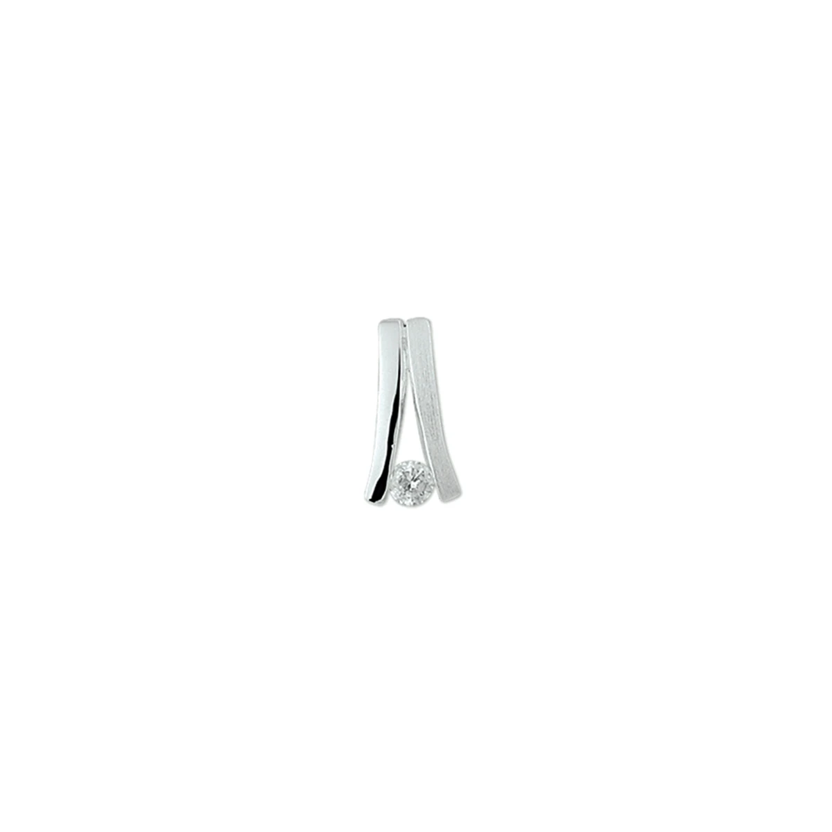 hanger zirkonia poli/mat zilver gerhodineerd
