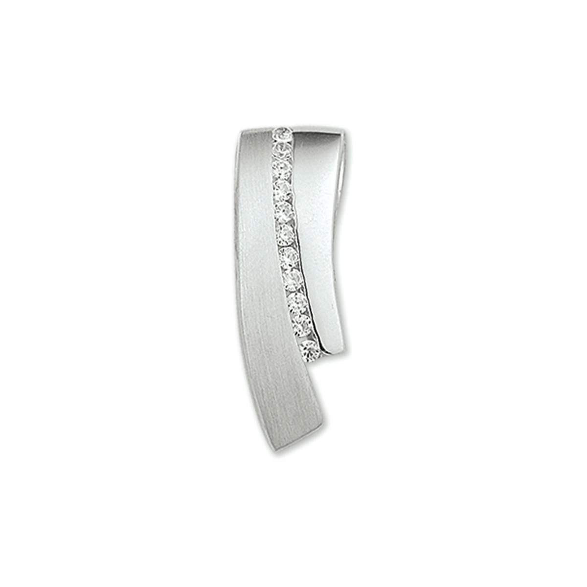 hanger zirkonia poli/mat zilver gerhodineerd