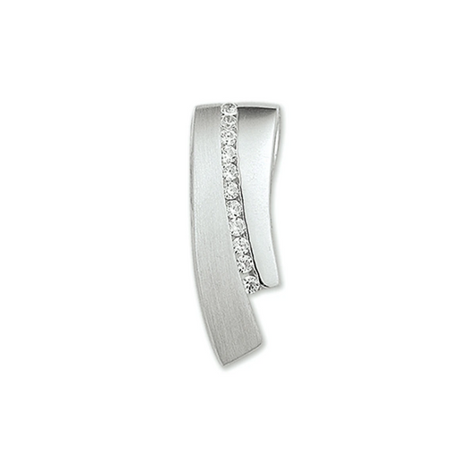 hanger zirkonia poli/mat zilver gerhodineerd