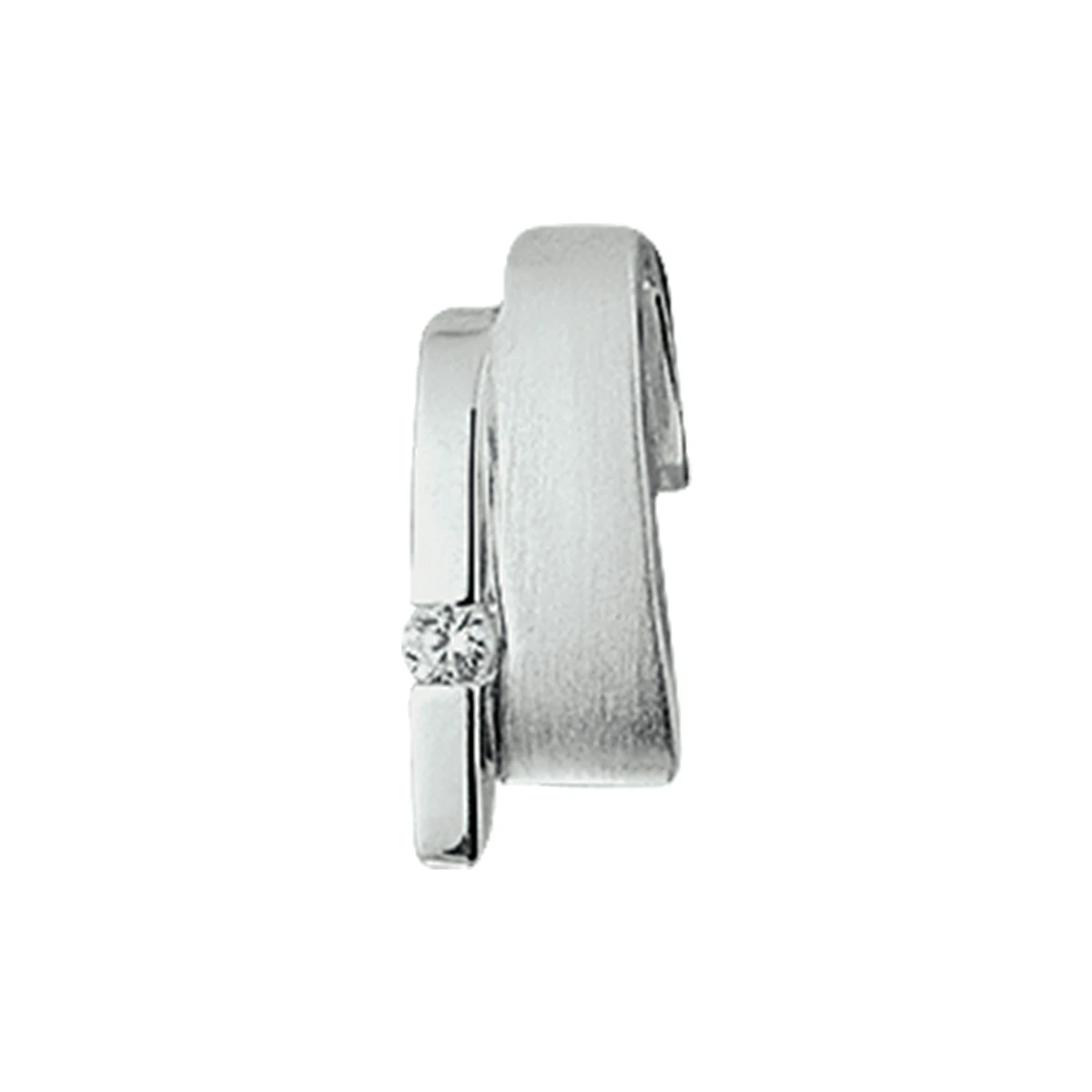 hanger zirkonia poli/mat zilver gerhodineerd