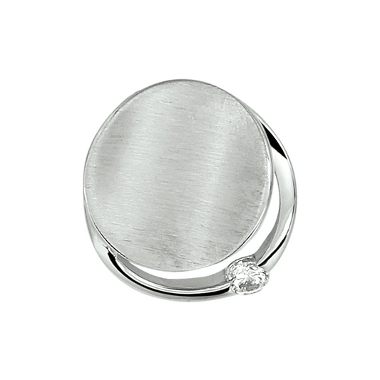 hanger zirkonia poli/mat 16 mm zilver gerhodineerd