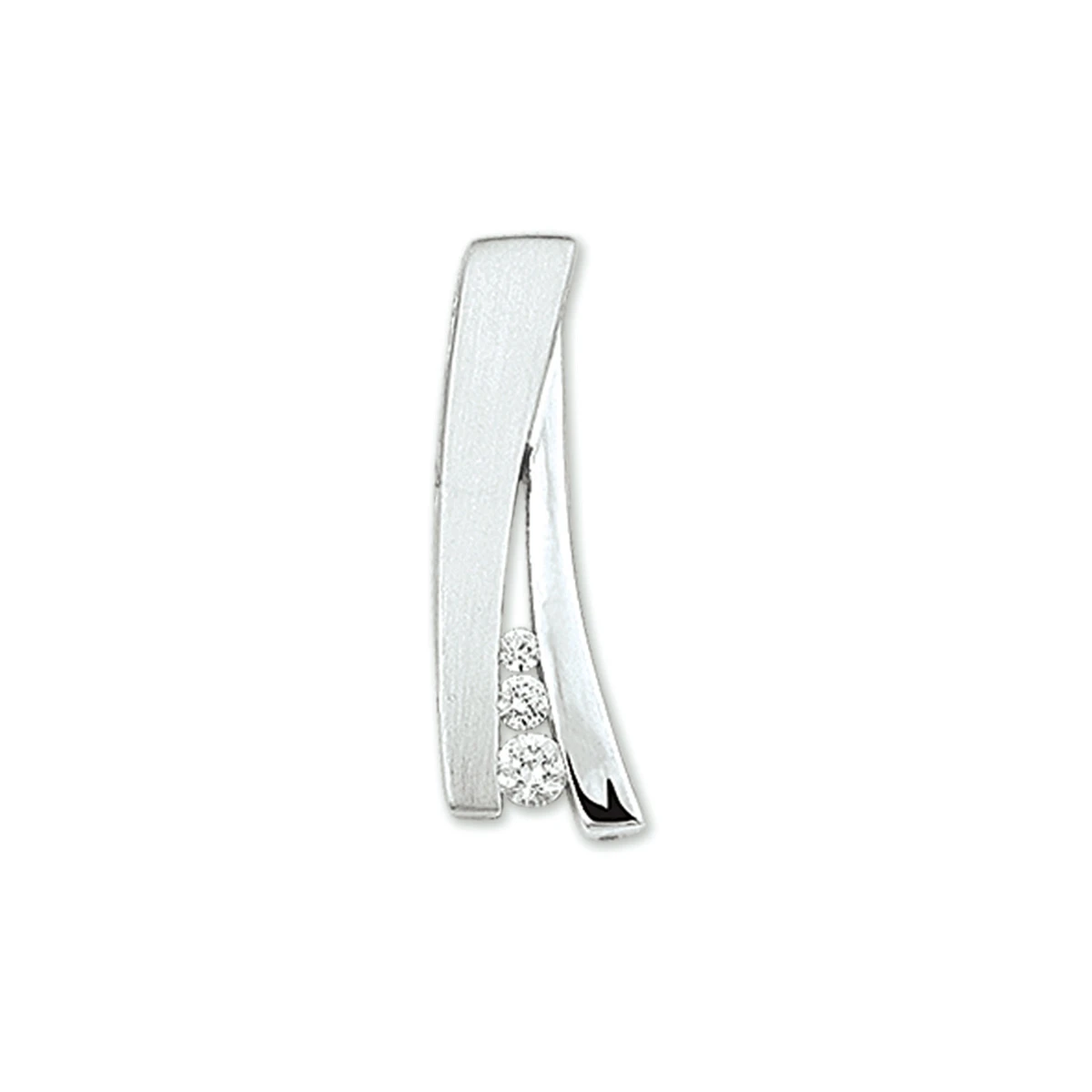 hanger zirkonia poli/mat zilver gerhodineerd